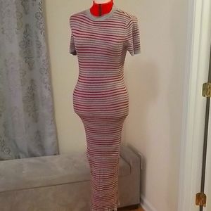 Striped Maxi Sweater Dress